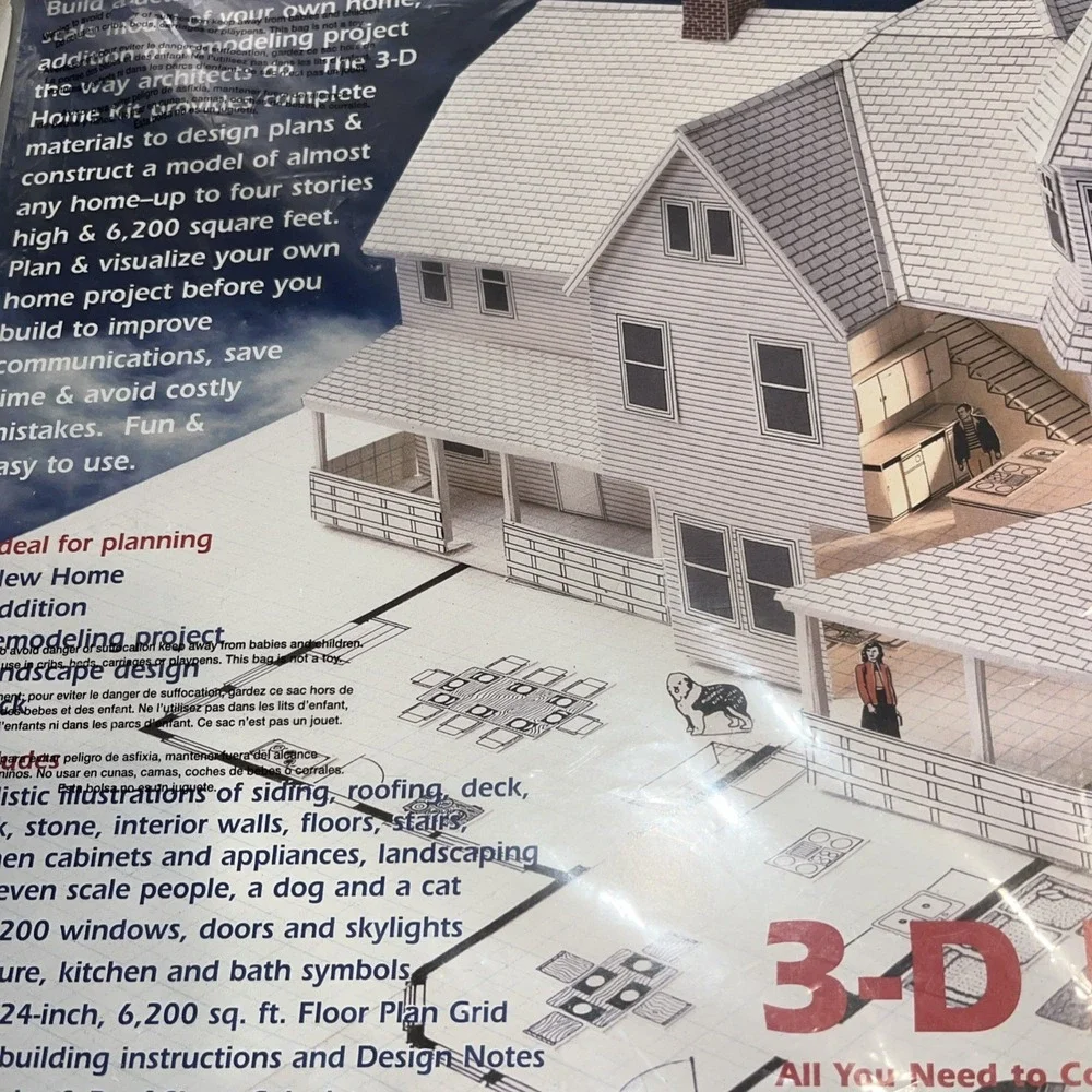 3-D‎ Home Kit by Daniel Reif 2004 Build Your Own Architecture Model 1/4 in Scale